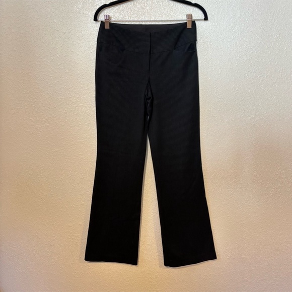 Express Black & White Pinstripe Editor Wide Leg Trouser Pants Size 00 - Picture 1 of 8